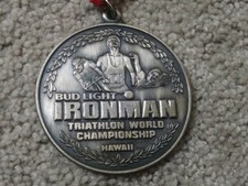 BUD LIGHT HAWAII IRONMAN TRIATHLON WORLD CHAMPIONSHIP MEDAL with ribbon