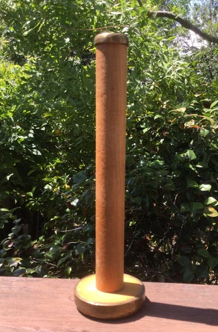 Vintage industrial wooden spool bobbin candlestick Cover