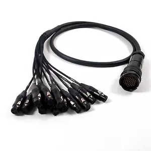 XLR donna 12 vie a VEAM, VDM multipin. NEUTRIK da donna a maschio. Cavo PU duro - Foto 1 di 2