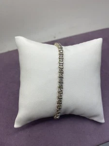 10kt Yellow Gold 2.25 CTW I2/I3 GHI Diamond S Link Tennis 7.5 inch Bracelet - Picture 1 of 5