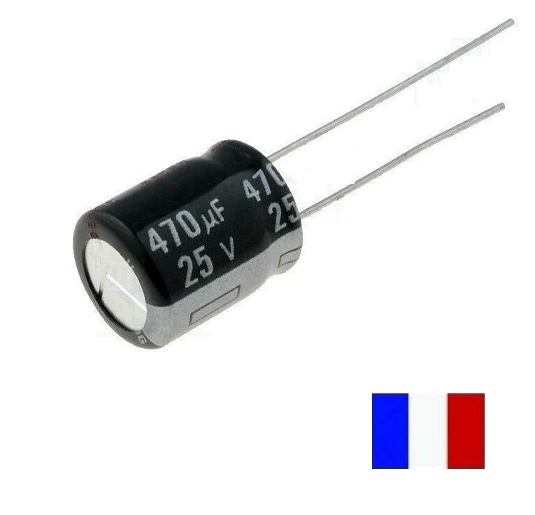 Condensateur chimique Radial 470uF 470µF 25V 105°C PANASONIC - Photo 1/1
