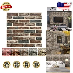 Modern 3D Faux Brick Wallpaper - 10 Easy Peel & Stick Panels for Home Decor - Picture 1 of 8