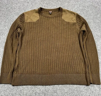 Suéter cortador de niebla Patagonia para hombre XXL algodón cáñamo tejido cuello redondo parches para el hombro Foto 1 de 4