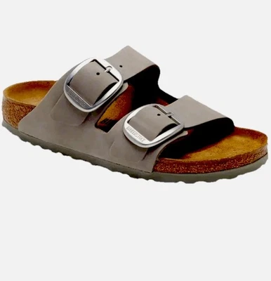 BIRKENSTOCK Arizona BIG BUCKLE Pantolette Sandale DAMEN taubengrau Größe 10-10,5 / 41 EU - Bild 1 von 4