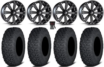 MSA Kore 14" Wheels Black 27" Coyote Tires Polaris Sportsman / RZR / Ranger - Image 1 of 4