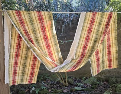 Richloom Red Yellow Green Plaid Fabric 5-1/2 yds 52" Wide Craft Sewing Material - Image 1 of 4
