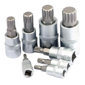 8Pcs 45# Steel Socket Ratchet Screwdriver 1/4'' 3/8'' 1/2" Drive ~ Universal - Picture 1 of 7