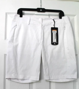 BERMUDA DONNA NUOVO CON ETICHETTE RETE ANTIGUA BIANCO CASUAL GOLF PANTALONCINI TAGLIA 6 - Foto 1 di 3