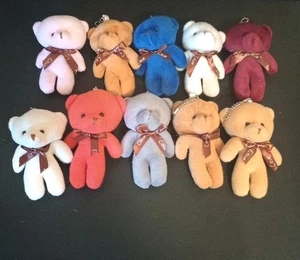 Llaveros de cadena de bolas de felpa de peluche Bears de 3" (lote de 10) - Imagen 1 de 2
