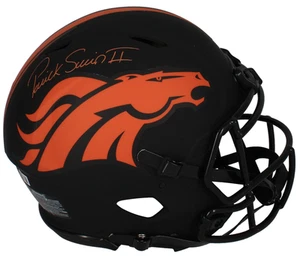 Patrick Surtain II Autografo Denver Broncos 'Eclipse' Autentico Casco Beckett - Foto 1 di 3