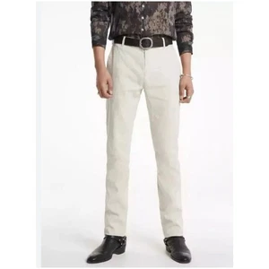 John Varvatos Men’s Sz 32 Waist Ivory Linen Cotton Straight Leg Jeans Pants - Picture 1 of 14