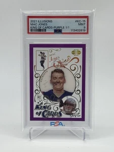 2021 Panini Illusions #KC-15 Mac Jones King of Cards Purple PSA 9 #/1 - Picture 1 of 2