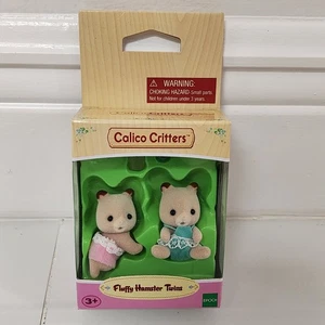 Calico Critters Sylvanian Families Fluffy Hamster Twins NIB Mini Flocked Toys - Picture 1 of 9
