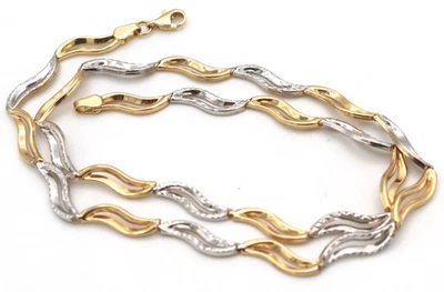 Vintage RL 14k Yellow Gold & White Gold Necklace 6.53g Made in TURKEY  17'' - Image 1 of 4