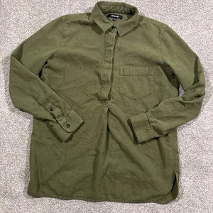 Blusa Madewell Popover Para Mujer XS Verde Elegante Informal Normcore Minimalista Oficina - Imagen 1 de 11
