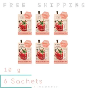 6 Sachets X 10 g Smooto Tomato Collagen BB&CC Cream SPF30 Waterproof Sweatproof - Picture 1 of 11