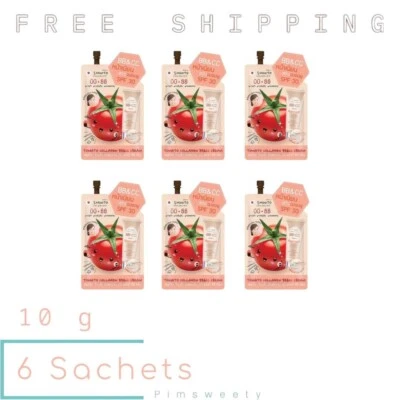 6 Sachets X 10 g Smooto Tomato Collagen BB&CC Cream SPF30 Waterproof Sweatproof - Image 1 of 4