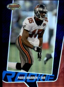 Paris Warren 2005 Bowman's Best Rookie #61 /1399 Buccaneers Numbered Football RC - Picture 1 of 2