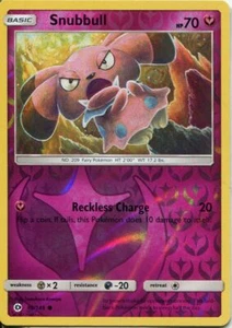 Pokemon Sun & Moon TCG Card 090/149. Snubbull Reverse Holo - Picture 1 of 1