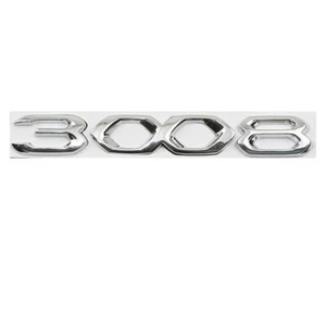 Logo Peugeot 3008 Emblème Chrome Métal Autocollant Arrière Coffre - Imagen 1 de 2