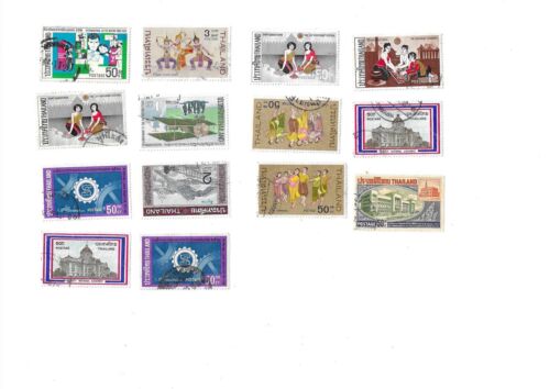 Thailand 1969 Assorted Stamps (14) Used & Unhinged 