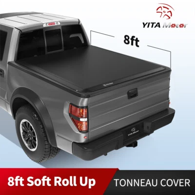 8 ft Soft Roll Up Tonneau Cover for 99-16 Ford F-250 F-350 Super Duty Waterproof - Image 1 of 4