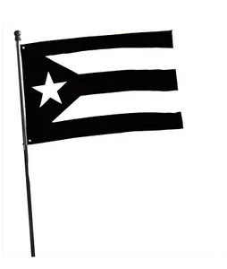 Puerto Rico Black Flag 3' x 5' - Picture 1 of 2