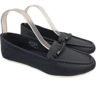 Zapatos Nautica para mujer 8,5 Beckington mocasines planos azules imitación cuero informales bajos Foto 1 de 4