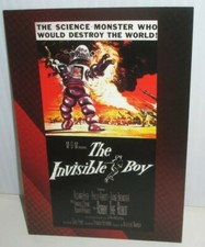 BREYGENT HORROR SCI FI MONSTER MOVIE POSTER TRADING CARD THE INVISIBLE BOY