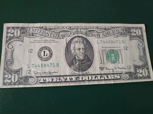 1963 A $20 Dollar Bill Federal Reserve Note San Francisco - Picture 1 of 6