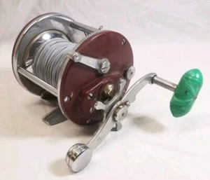 Penn Peer No. Carrete de pesca vintage 209 Cebo Casting EE. UU. ¡Perilla de remolino verde! - Imagen 1 de 18