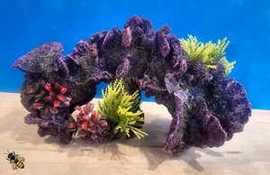Aquarium Ornament Coral Reef Plants Large Rock Fish Tank Decoration Hide 30cm - Picture 1 of 9