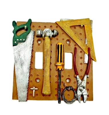 Cubierta de placa de interruptor de pared de palanca de cerámica de 2 velocidades hombre cueva garaje práctico hombre. ¡Nuevo! Foto 1 de 2