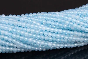 "Cuentas sueltas de piedras preciosas redondas de 2 mm azul acuático grado AAA 15,5" - Imagen 1 de 3