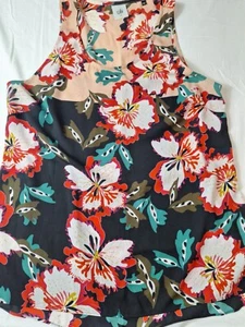 CAbi All-Over Floral Cami Tank Top Womens Sz M Red Black Colorful Sleeveless - Picture 1 of 6