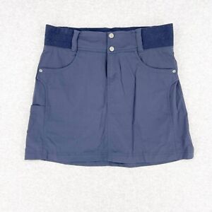 Title Nine Womens Athletic Skirt Skort Blue Lined Size 6 Stretch Hiking Casual