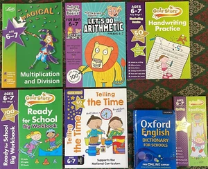 KS1 Gold Stars Literacy & Numeracy Bundle of 7 Workbooks Kids Age 6-7 Years New - Picture 1 of 10