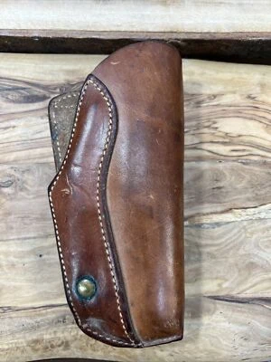 Hunter 56M Brown Leather Spring Holster For Revolver 6" Ruger S&W, Etc. - Image 1 of 4