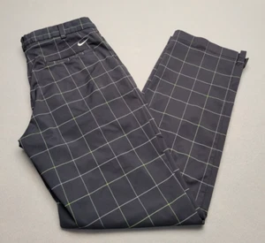 Nike Golf Tour Performance Men's Black Plaid Dri-Fit Pants Size 34x32 - Picture 1 of 9