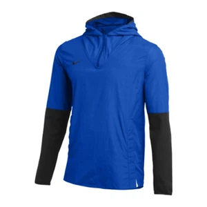 $95 Nike Football Mens 1/4 Zip Lightweight Hooded Jacket Blue Small CI4477-480 - Picture 1 of 2