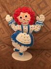 Raggedy Ann Earring Tree Vintage Cast Iron Jewelry Holder by Revere USA
