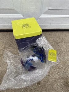 KITRAS Tree of Enchantment Gratitude 6" Art Glass Ornament Ball  - Picture 1 of 9