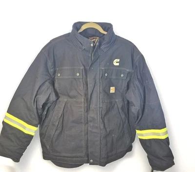 Carhartt FR 102182-410 Mens Large Full Swing Navy Blue Quilted Jacket Reflector  - Image 1 of 4