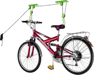 Bike Hanger - Overhead Pulley System with 100lbs Capacity for Bicycles and Ladde - Image 1 of 4