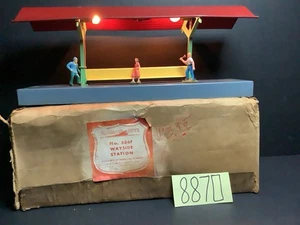 Gilbert American Flyer # 586F Wayside Station W/box, 3 Fig.added. - Picture 1 of 6