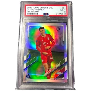 2020 Topps Chrome UCL Refractor #81 Jamal Musiala RC Bayern Munich PSA 9 Mint - Picture 1 of 4