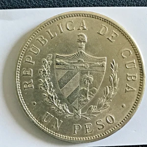 1934 Patria Y Libertad UN PESO Large Silver Coin - Picture 1 of 4
