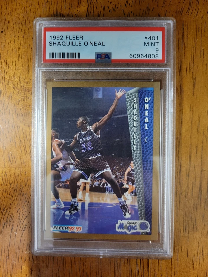 1992-93 Fleer Shaquille O'Neal #401 (RC) PSA 9 - Imagem 1 de 1