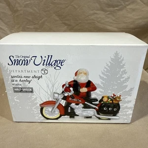 Harley Department 56 Christmas Snow Village Santa New Sleigh Collector 4028708 - Picture 1 of 5