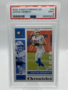 2020 Panini Chronicles - [Base] #53 - Justin Herbert RC [PSA 9 MINT] - Bild 1 von 2